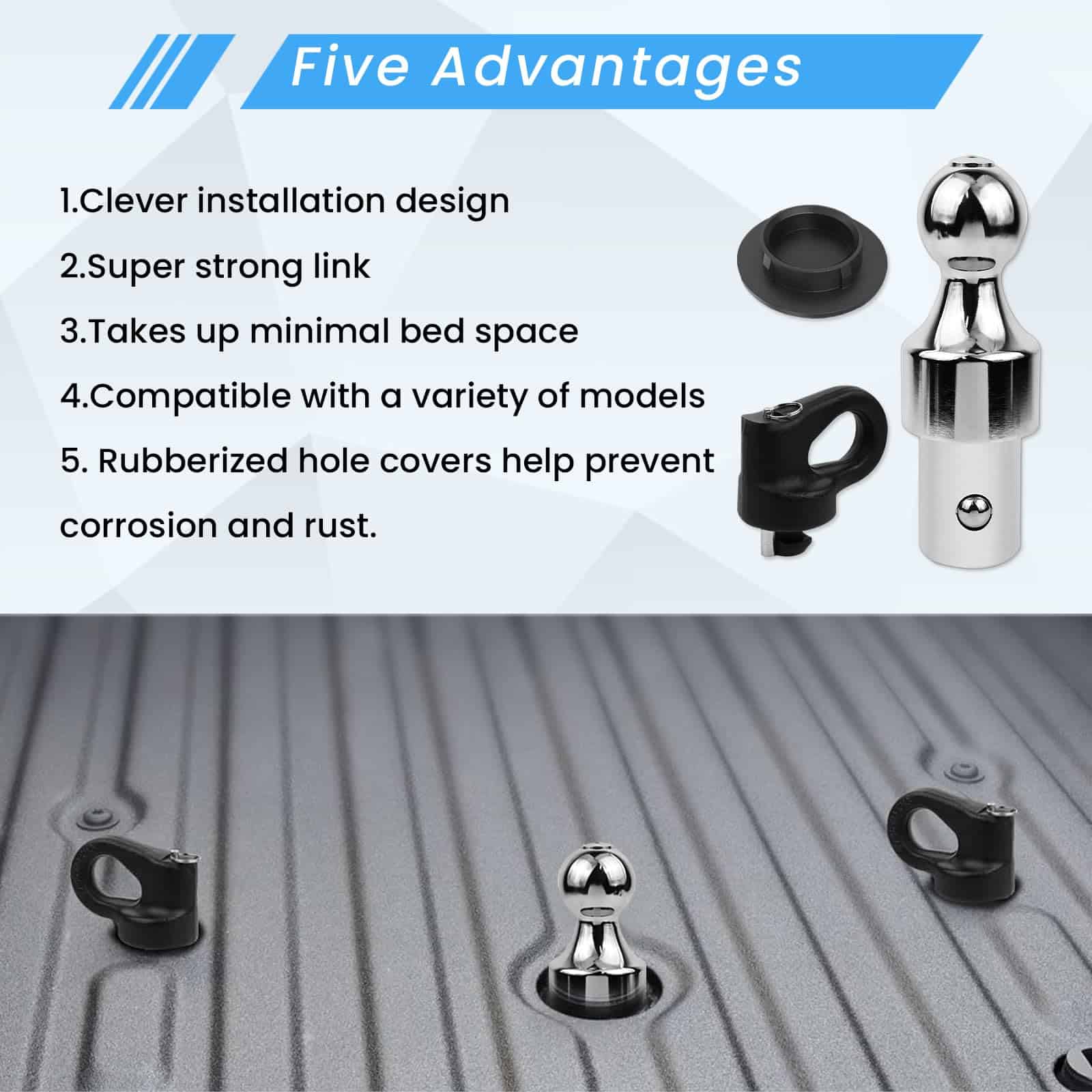 Kit de Enganche de Cuello de Ganso Sistema Puck 60692, Bola - Imagen 7