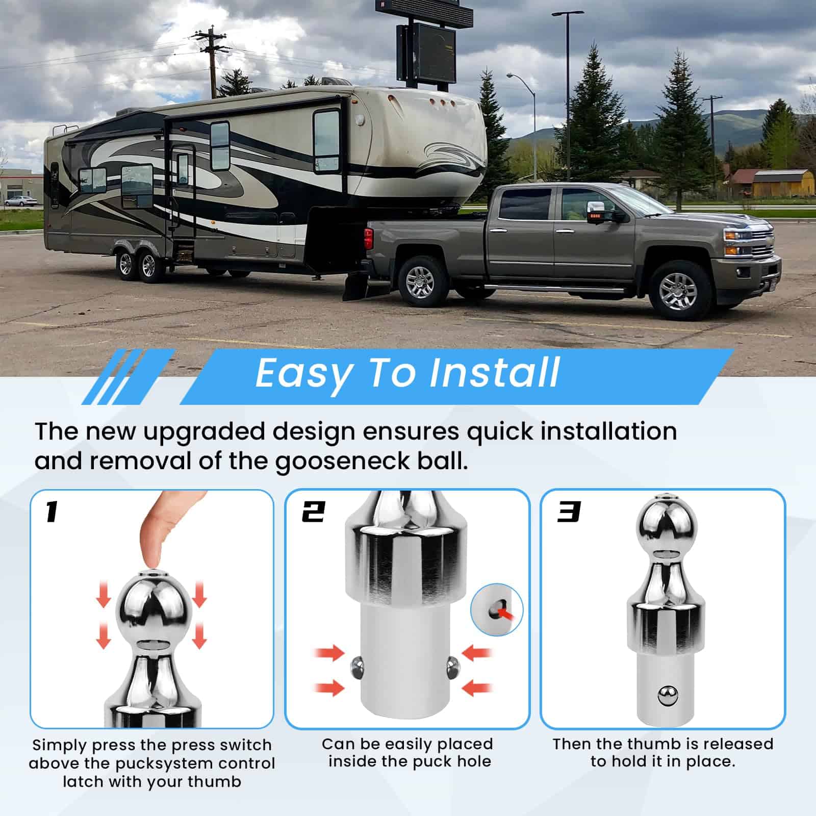 Kit de Enganche de Cuello de Ganso Sistema Puck 60692, Bola - Imagen 4