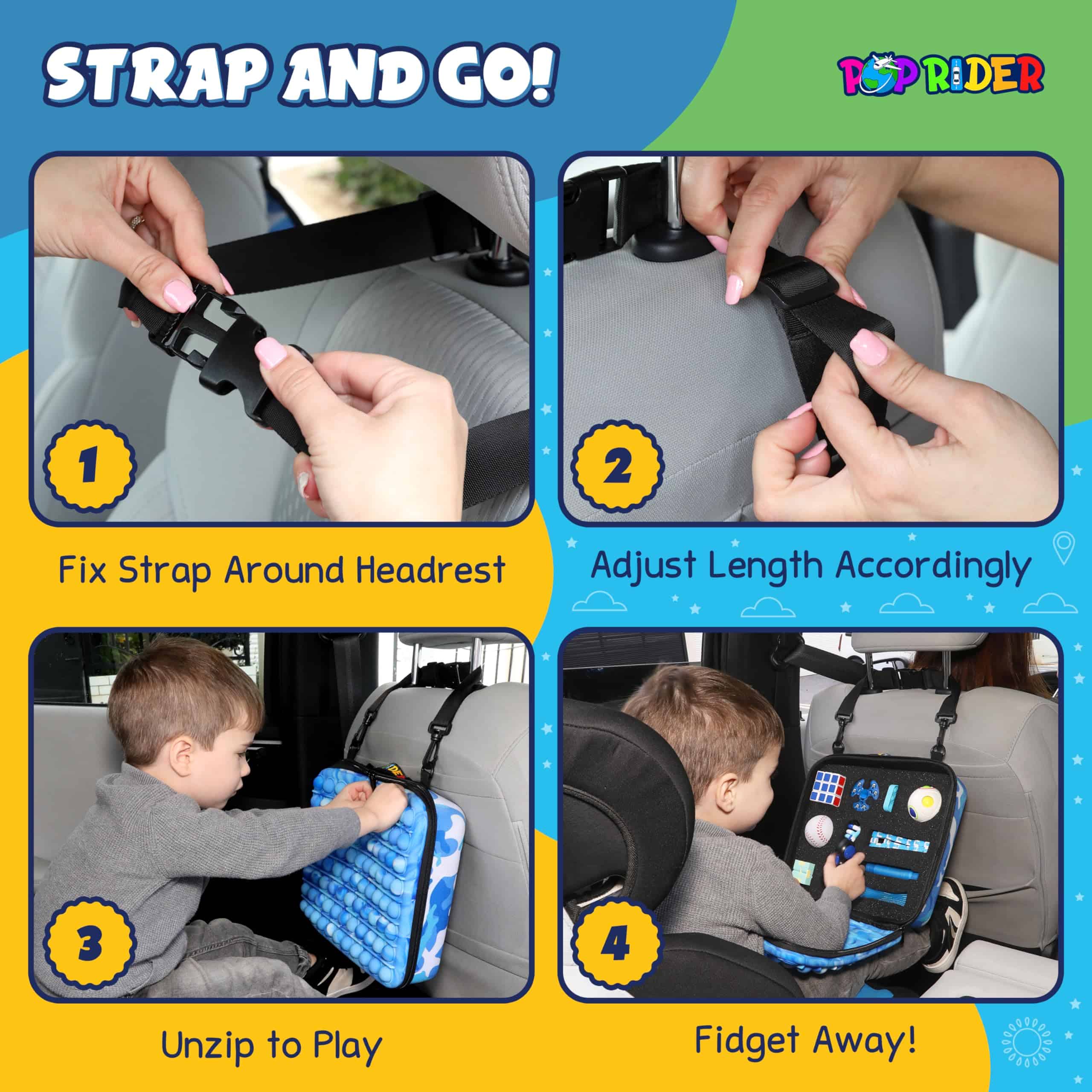 Set de Juguetes Fidget de Viaje POPRIDER con 12 Juguetes - Imagen 9