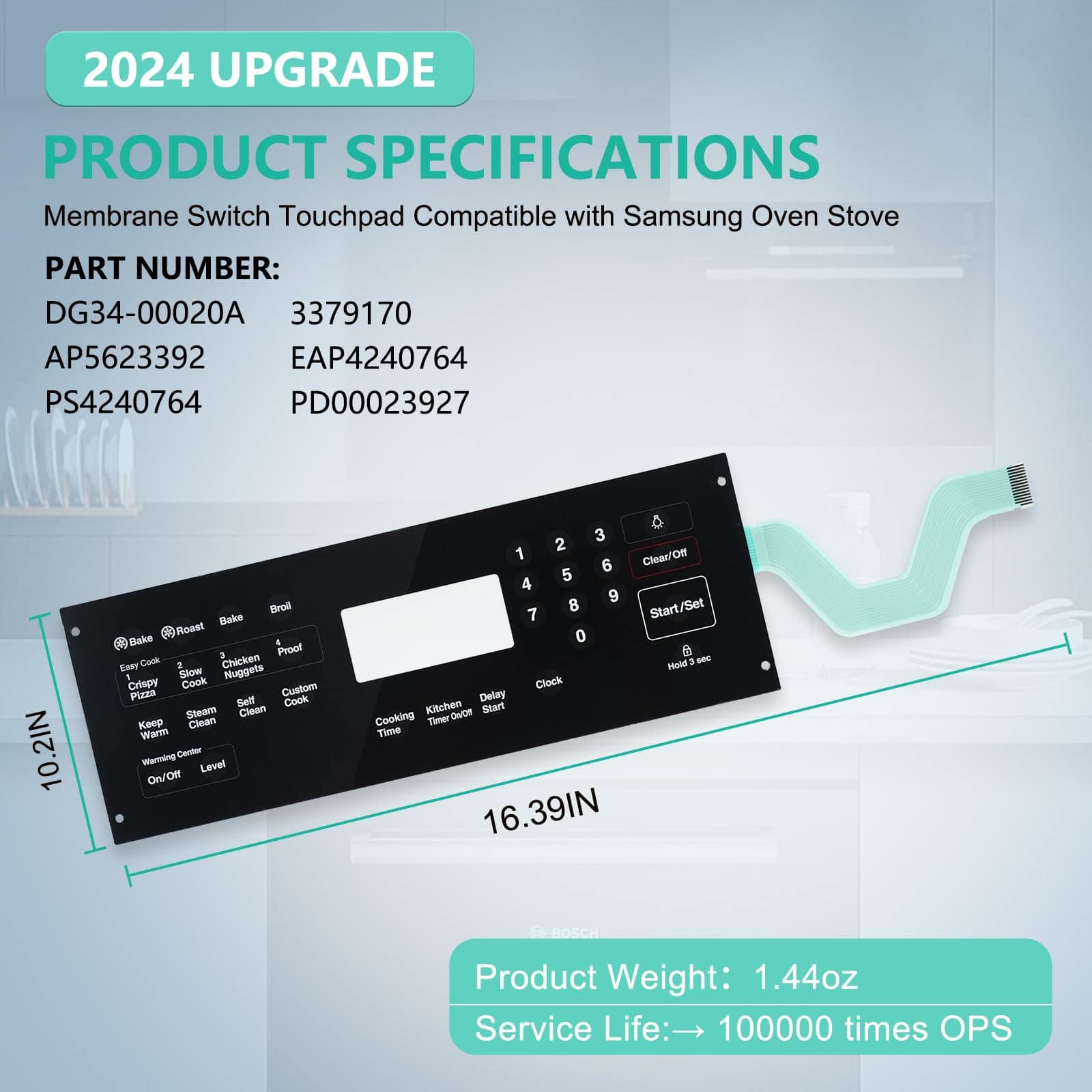 2024 Upgrade DG34-00020A Membrana táctil Panel táctil - Imagen 3