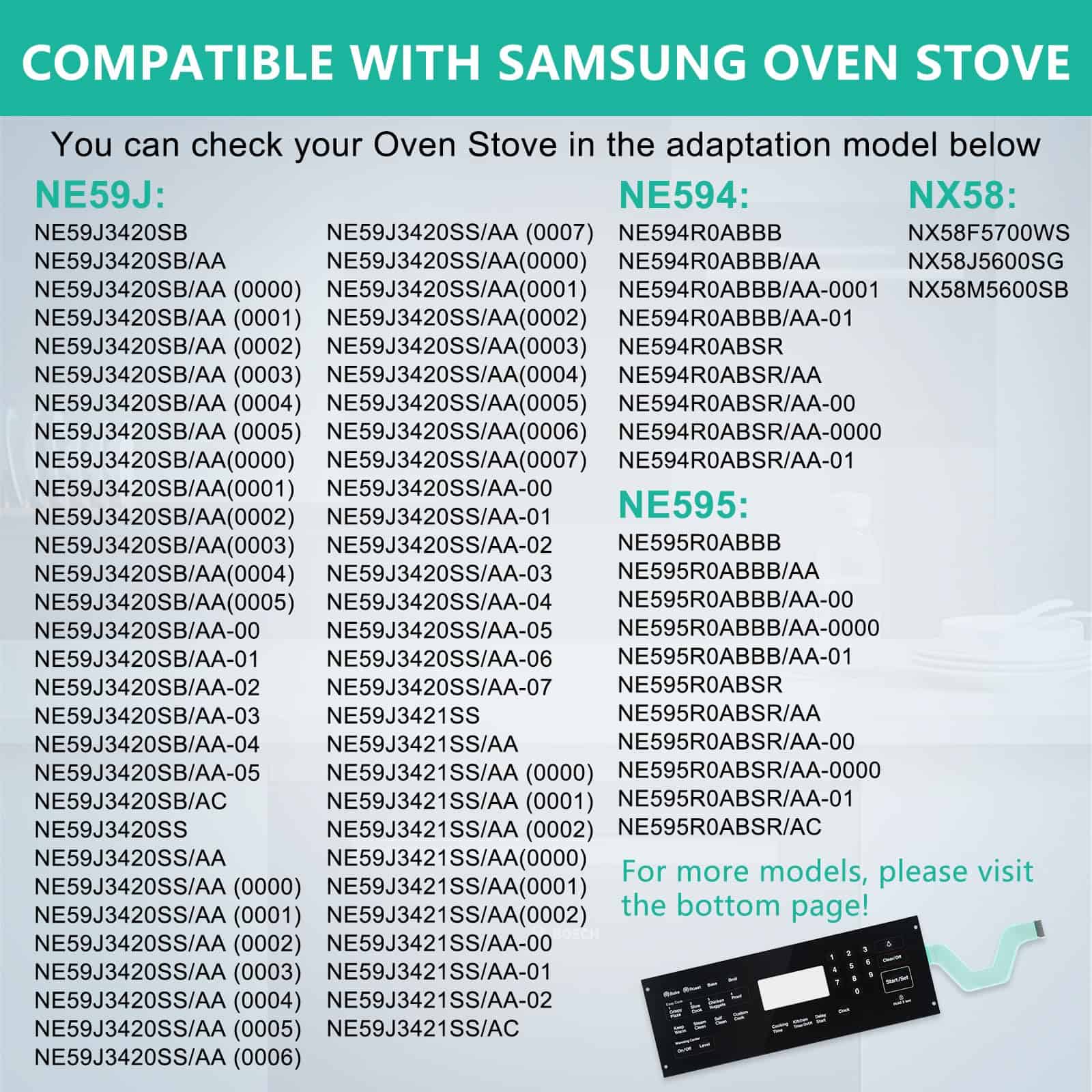 2024 Upgrade DG34-00020A Membrana táctil Panel táctil - Imagen 6