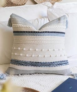 Funda de almohada decorativa bohemia BlissBlush Coastal