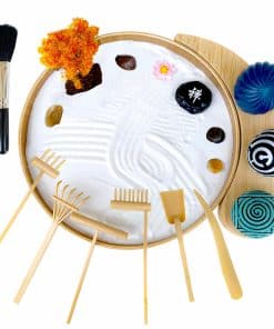 Jardín Zen para Escritorio, Kit de Terapia de Bandeja de