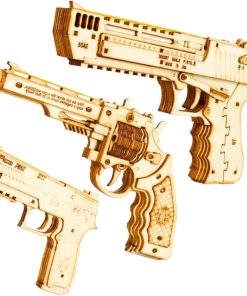Puzzle de Madera 3D con Pistola de Gomas Hosair, 3
