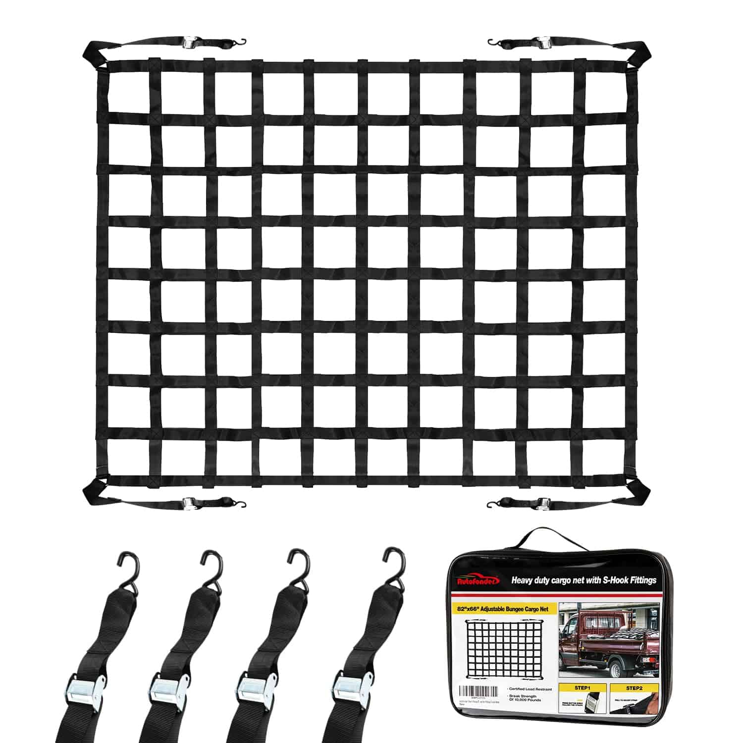 Red de carga Autofonder para camioneta pickup ajustable de