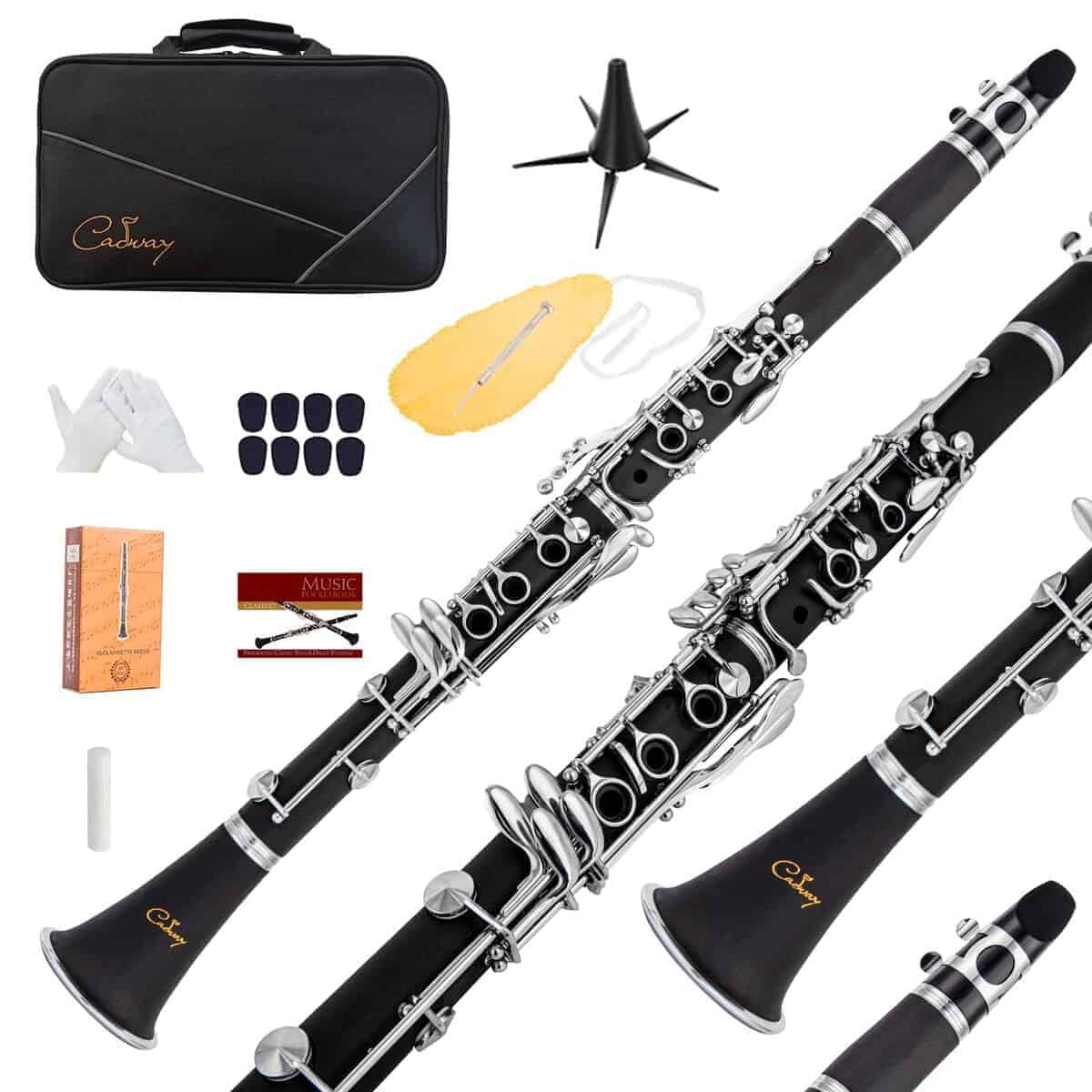 Clarinete Bb Cadway 17 Teclas de Níquel Negro -