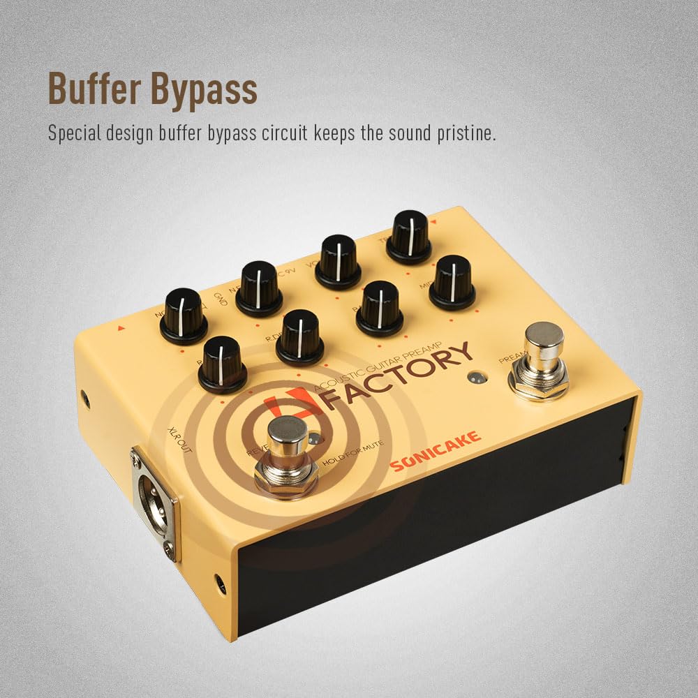Pedal de Efectos para Guitarra Acústica SONICAKE con Preamp - Imagen 6
