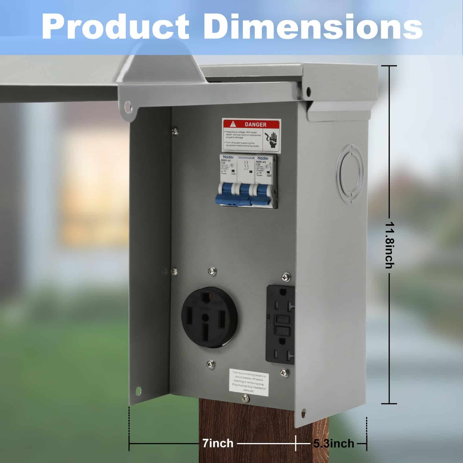 Panel de toma de corriente temporario TOCRETOARE, toma de - Imagen 6