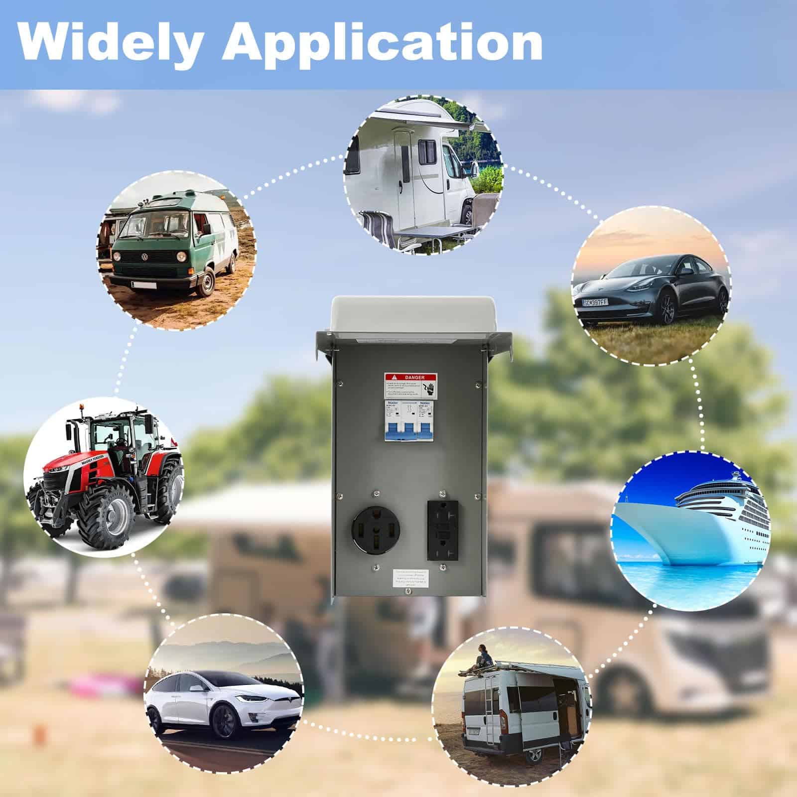 Panel de toma de corriente temporario TOCRETOARE, toma de - Imagen 7