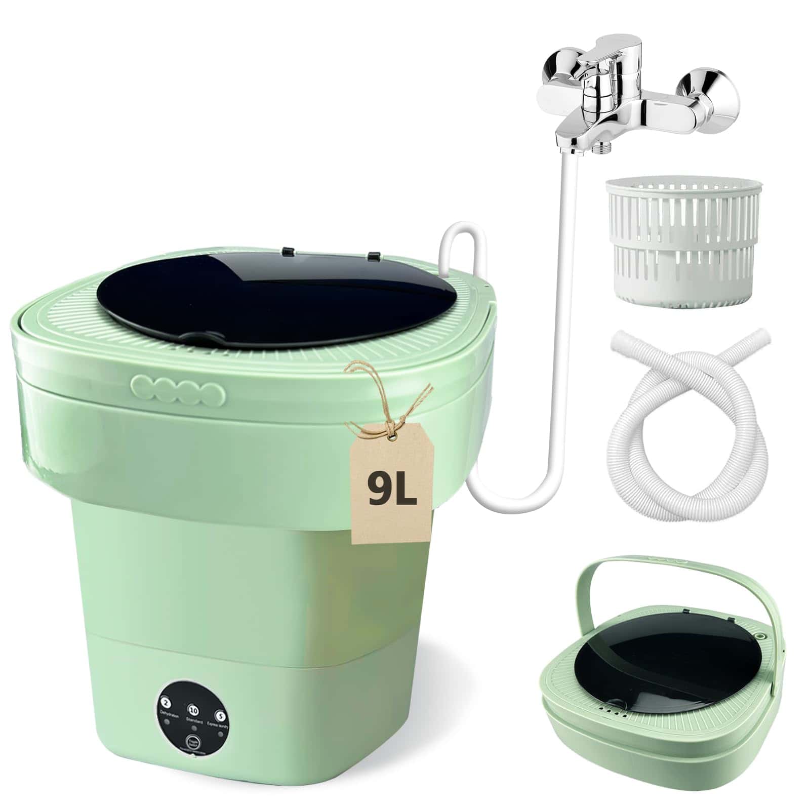 Lavadora Portátil, Lavadora Plegable Mini de 9L con