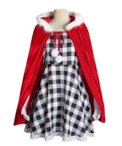 Disfraz de Cindy Lou Who Navidad Vestido 5 piezas con capa