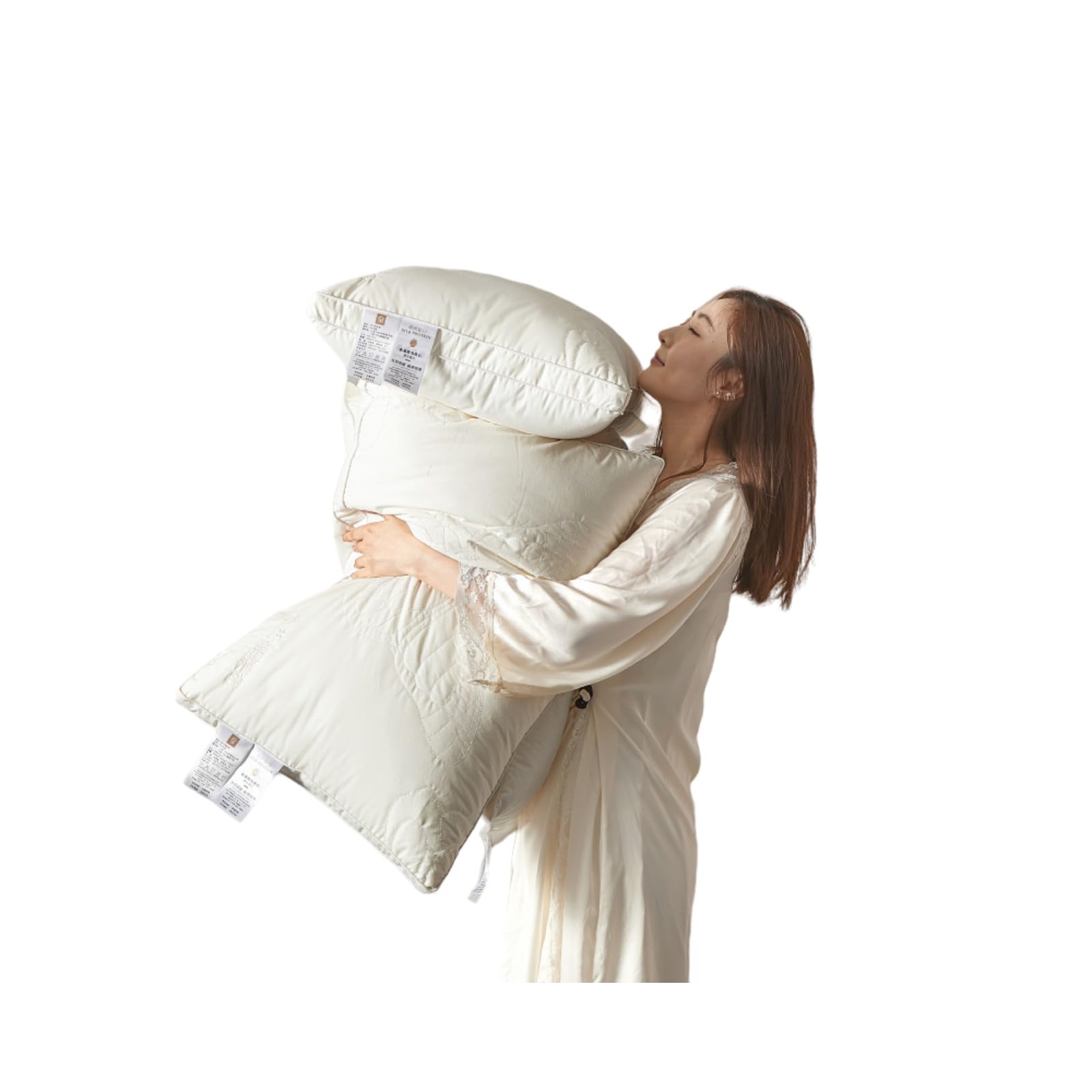 Almohada de Cama Cómoda con Capa de Seda de 29x19 pulgadas - Imagen 5