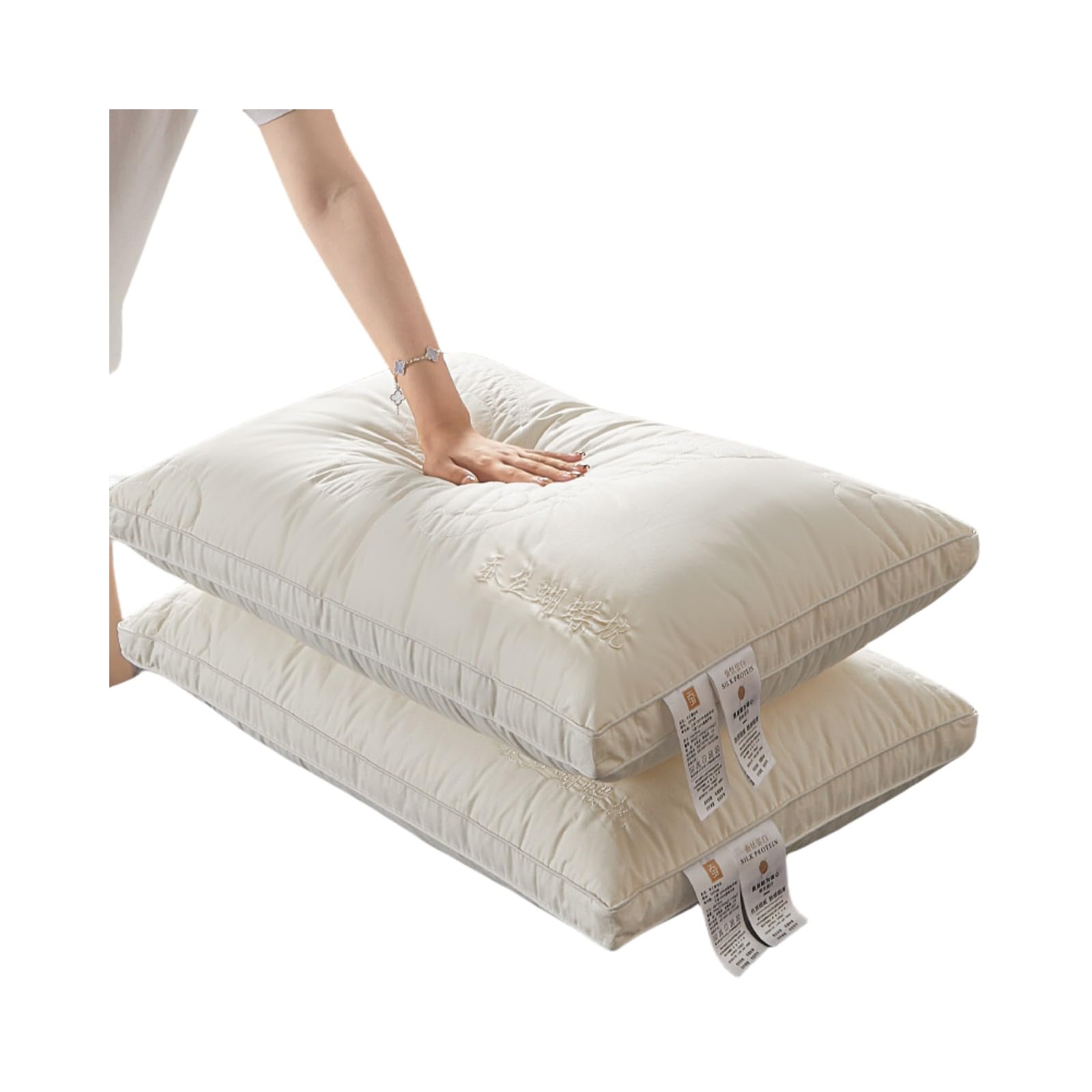 Almohada de Cama Cómoda con Capa de Seda de 29x19 pulgadas - Imagen 4