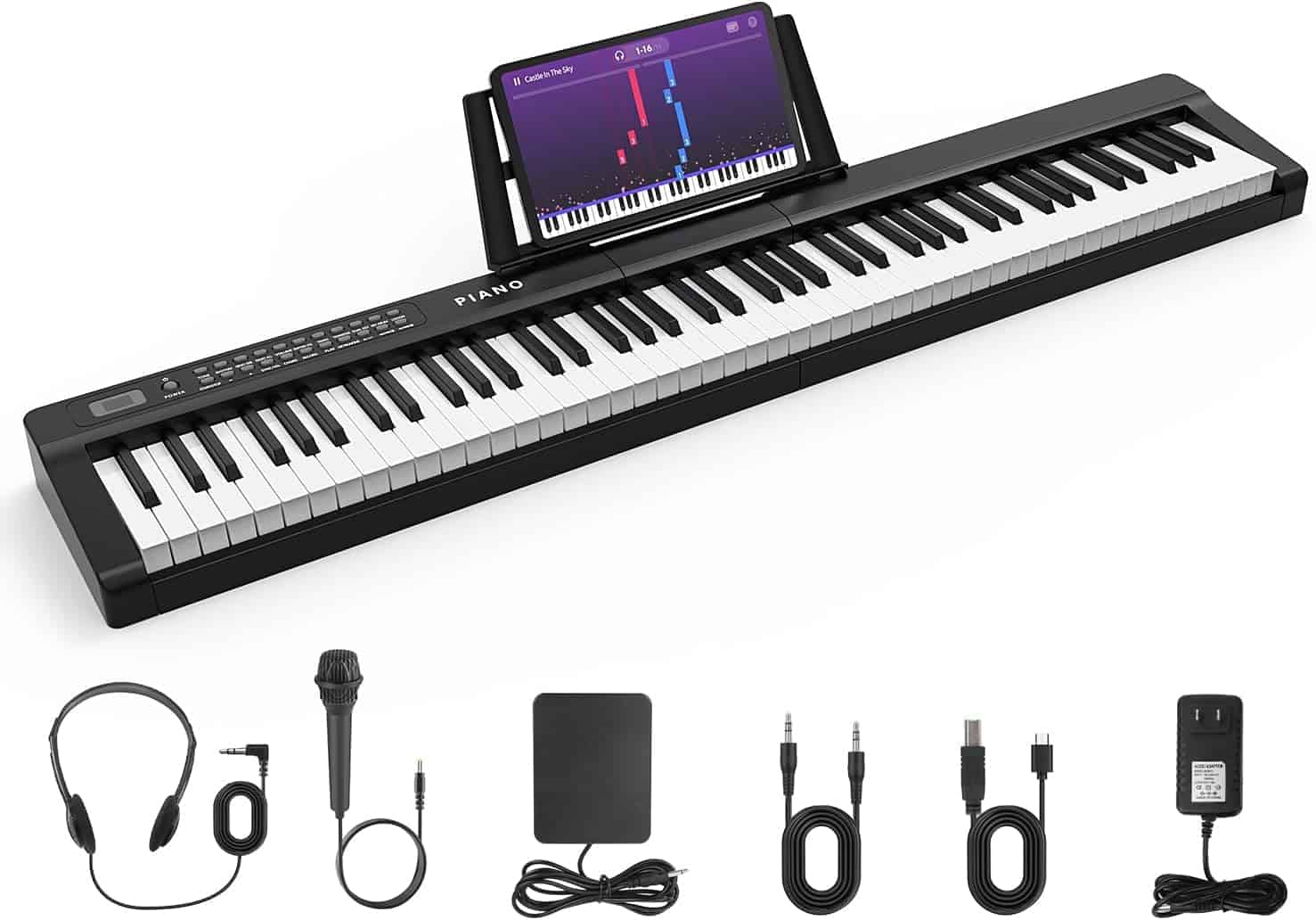 Piano Digital de 88 Teclas Tamaño Completo con Teclado