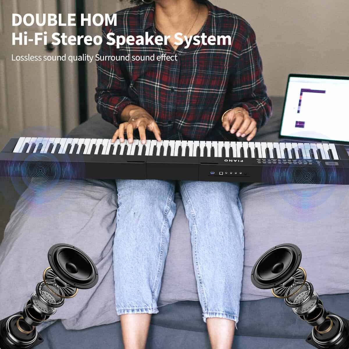 Piano Digital de 88 Teclas Tamaño Completo con Teclado - Imagen 4