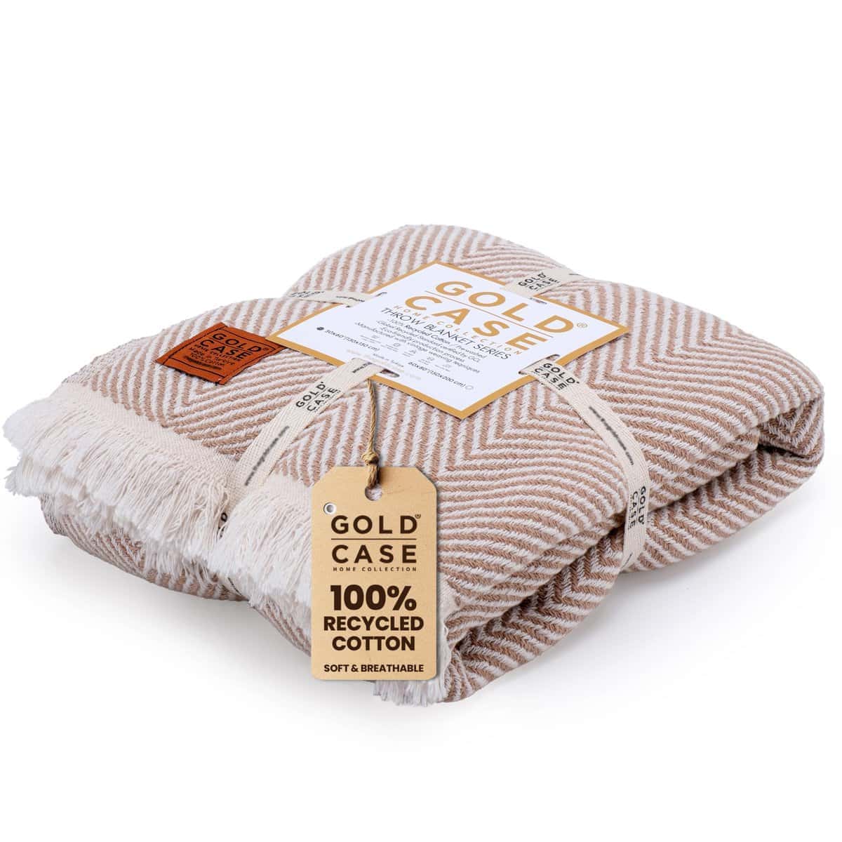 Manta para Sofá con Estuche de Oro - Mantas y Cobijas de