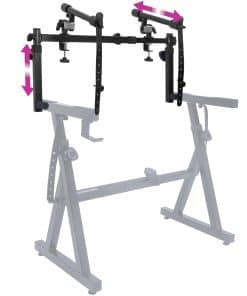 Soporte de teclado de 2 niveles líquido con correas -