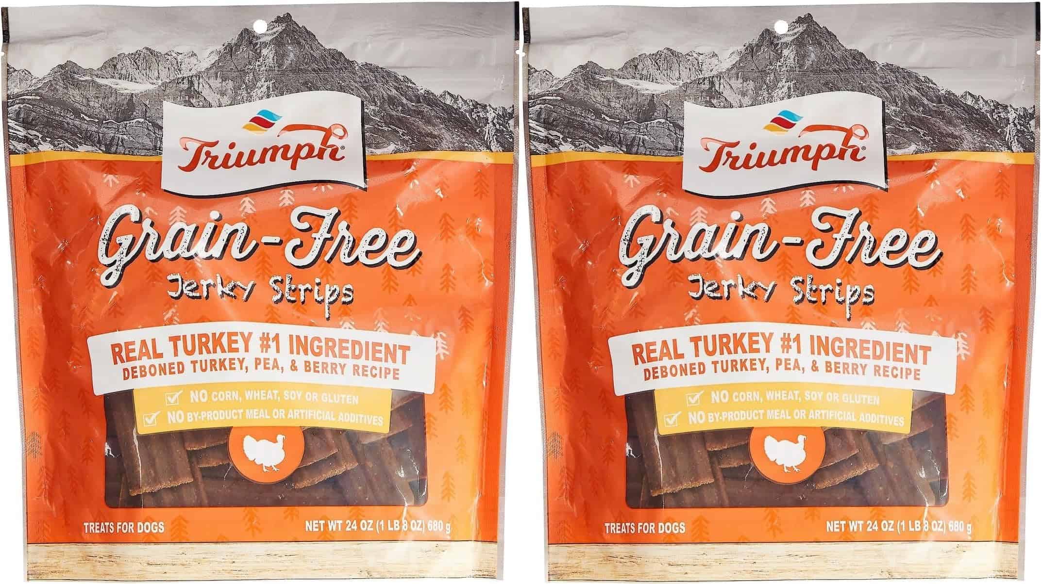 Triumph Dog Turkey, Pea, & Berry Grain Free Jerky, 24-Onzas