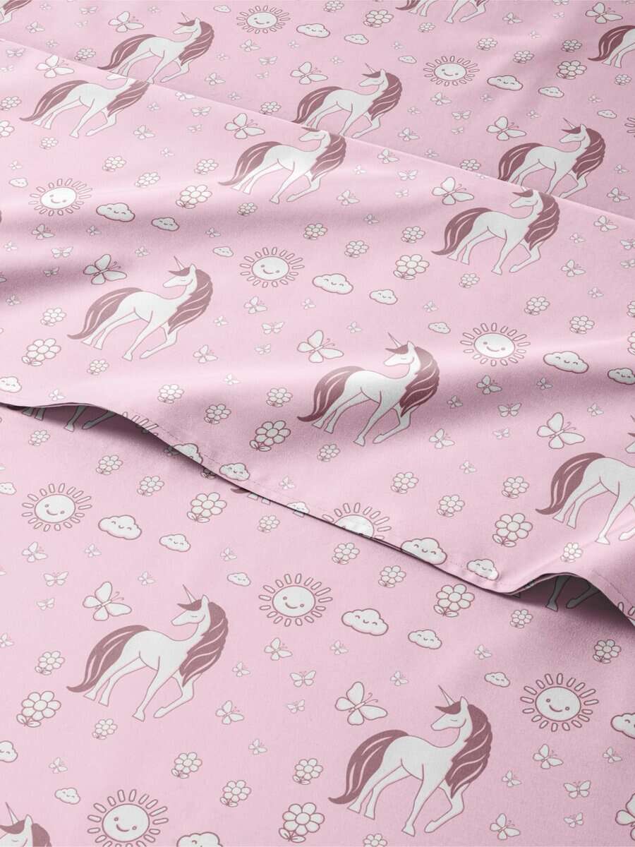 Juego de sábanas completo de 4 piezas para niños Unicornio