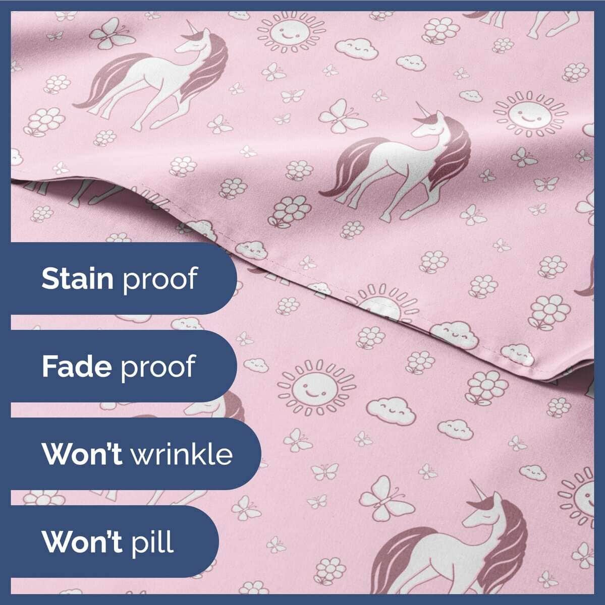 Juego de sábanas completo de 4 piezas para niños Unicornio - Imagen 5