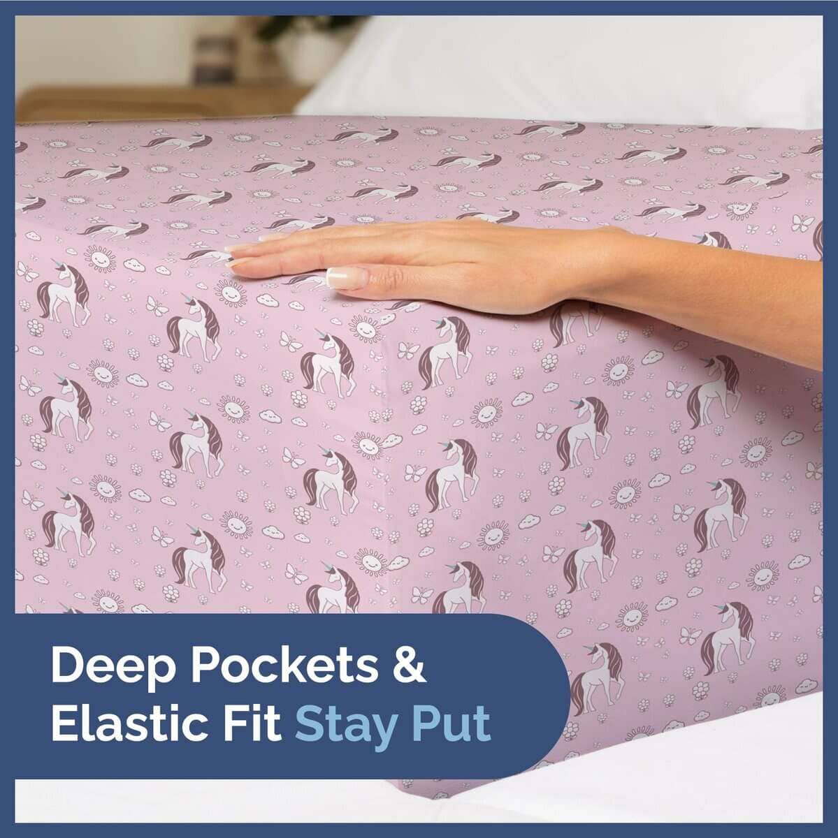 Juego de sábanas completo de 4 piezas para niños Unicornio - Imagen 7