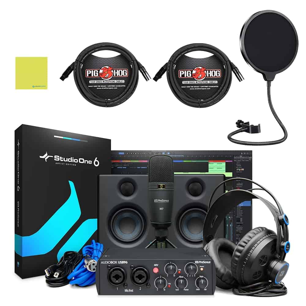 Bundle de Grabación de Estudio PreSonus AudioBox 96 25