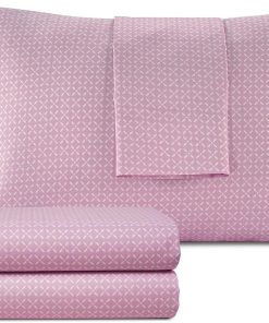 Juego de sábanas de algodón satinado IZOD de 4 piezas para