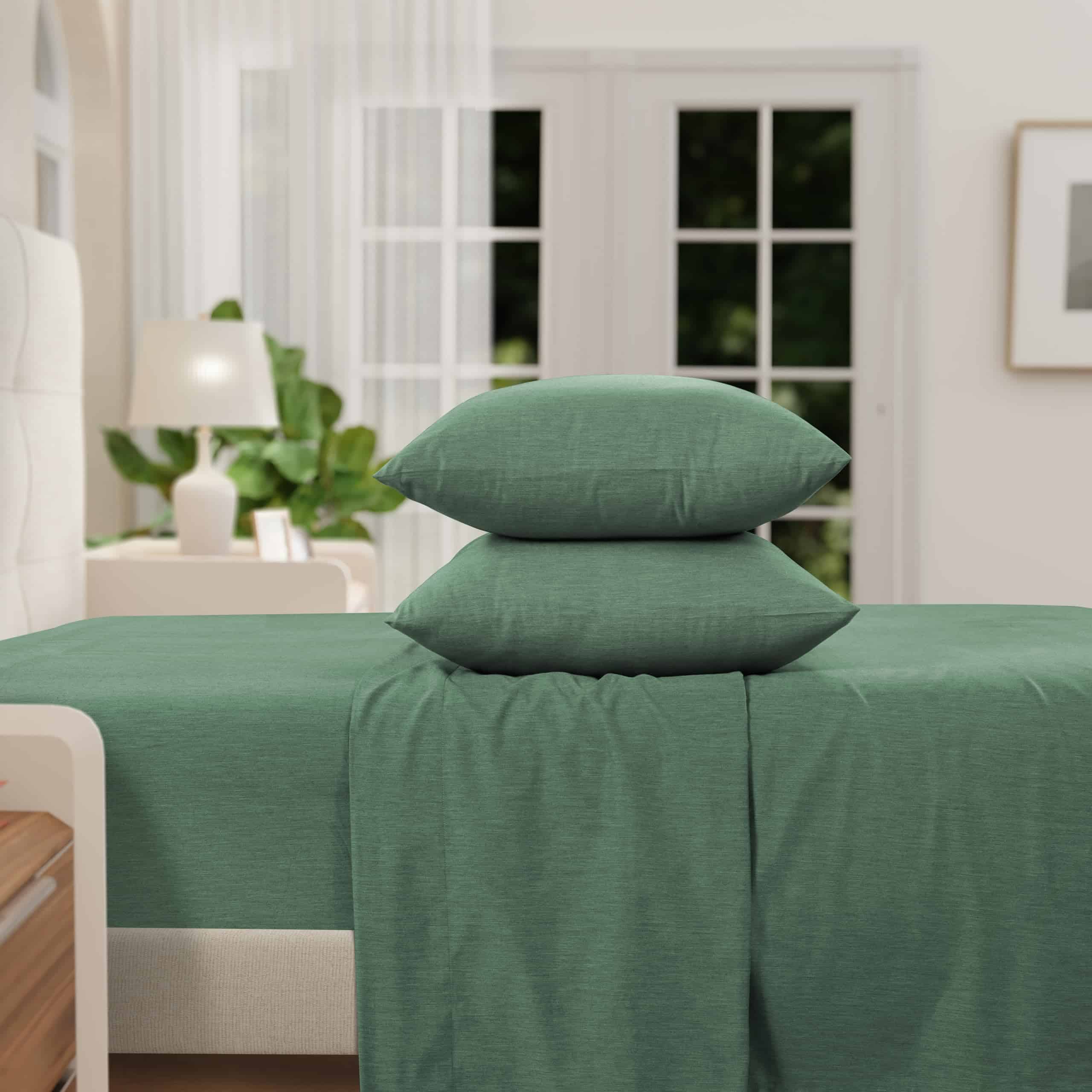 Juego de Sábanas de Algodón Melange IZOD de 4 Piezas para