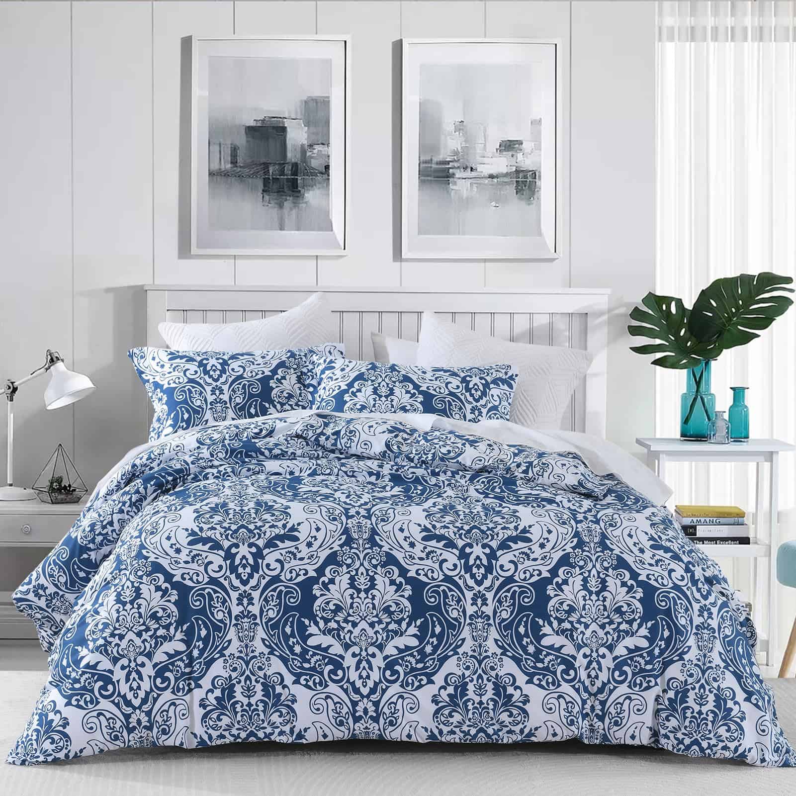 Juego de Funda nórdica Damasco King - Set de Funda nórdica