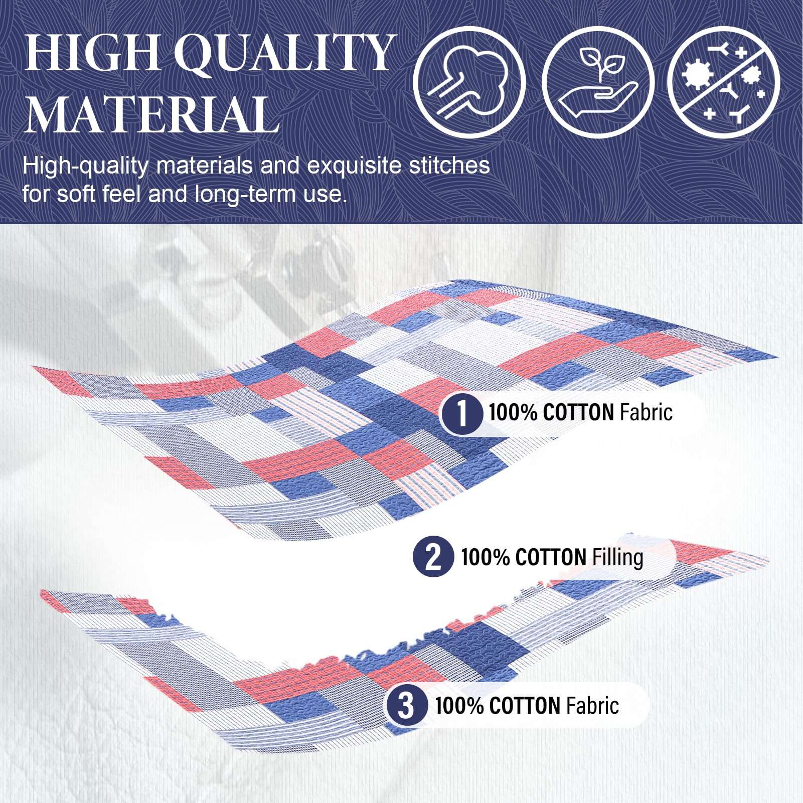 Juego de Edredón SahSahCasa Tamaño Queen, Edredón Queen, - Imagen 5