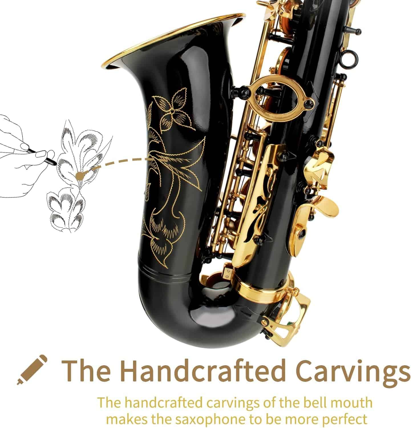 Saxofón Alto Eb, Saxofón para Principiantes, Saxofón Alto - Imagen 5