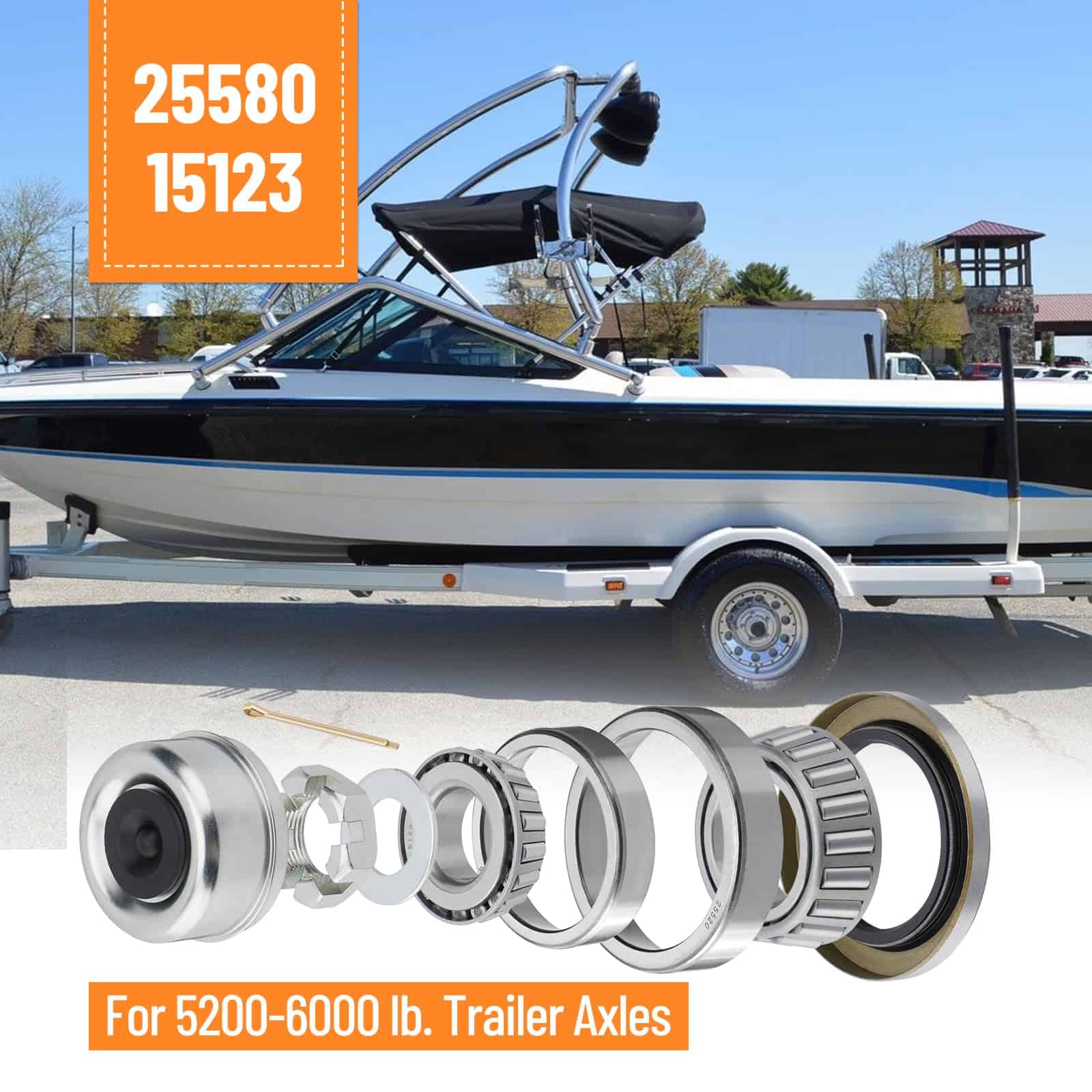 Racewill 4 Sets 25580 15123 Kits de Rodamientos para Ejes - Imagen 7