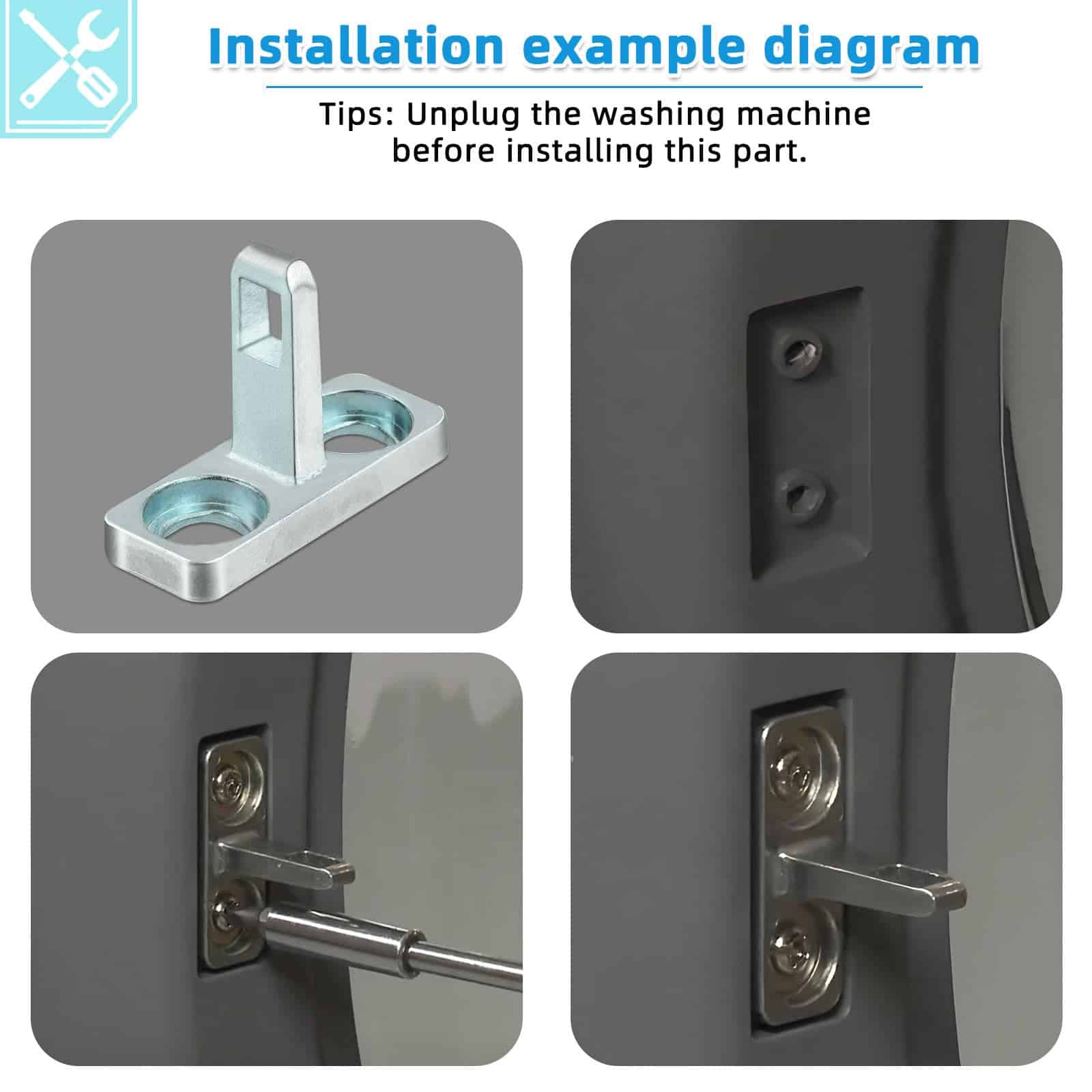 Cerradura de puerta compatible con lavadora Electrolux - Imagen 5