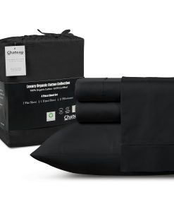 Juego de sábanas individuales de algodón orgánico al 100% -