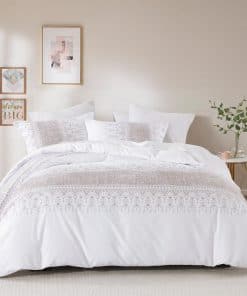 Juego de funda nórdica Quilta Geométrico King 100% Algodón