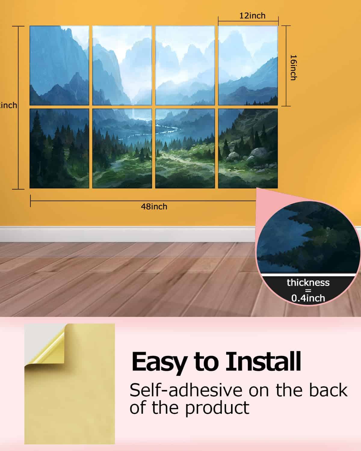 EVENRISING 8 Pack Paneles Acústicos de Arte con - Imagen 9