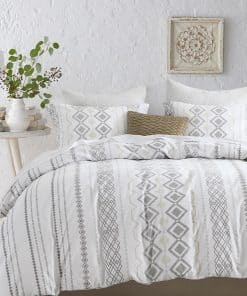 Juego de Funda Nórdica Boho DUOMING King - Juego de Funda