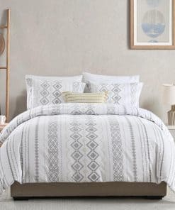 Quilta Boho Funda de Edredón Tamaño Queen - 3 Piezas con 2