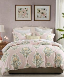 Quilta Damask Paisley Duvet Cover King - Juego de 3 Piezas
