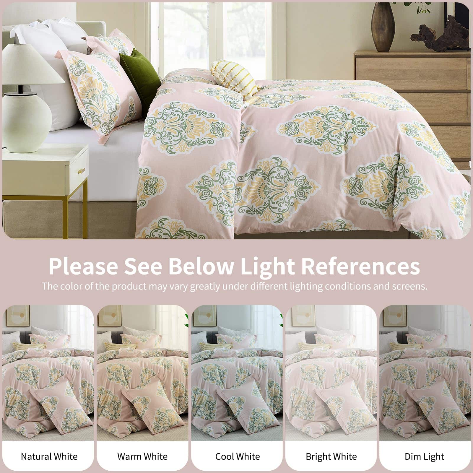 Quilta Damask Paisley Duvet Cover King - Juego de 3 Piezas - Imagen 8