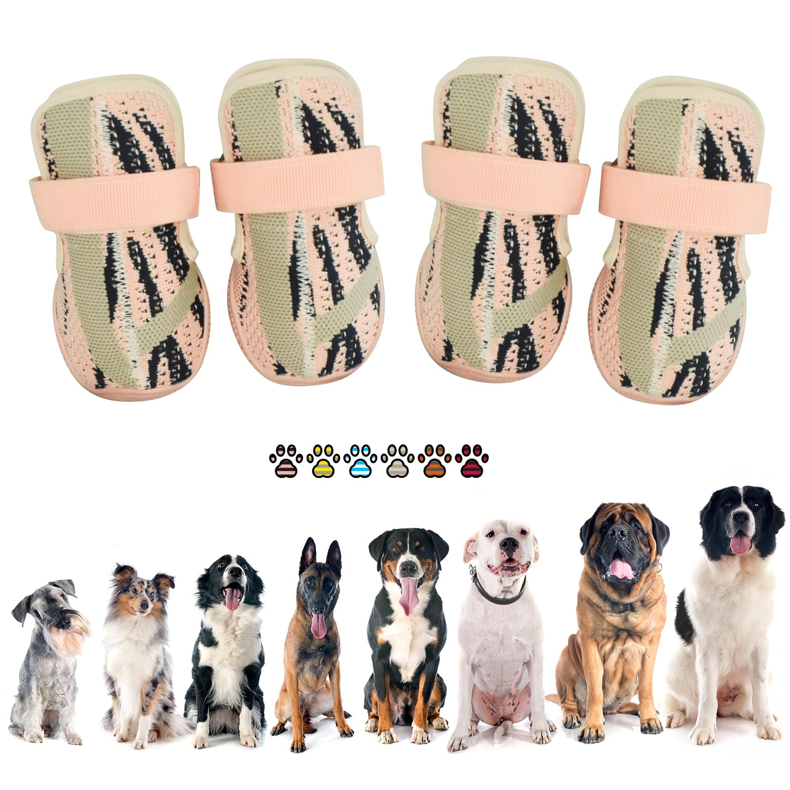 Zapatos para Perros PETQYS, Botas Transpirables para