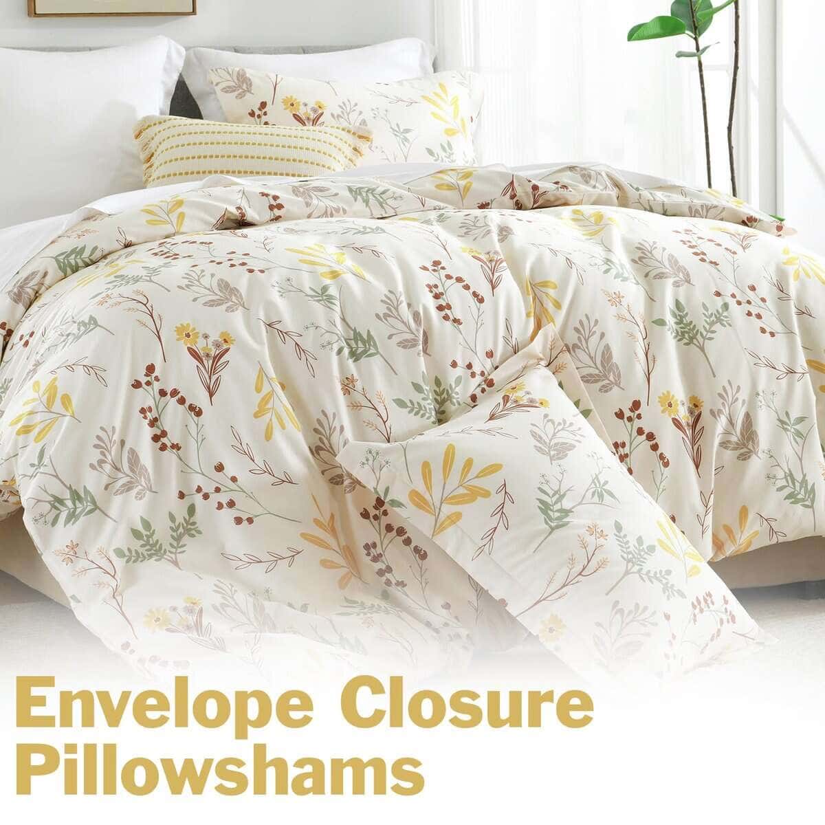 Juego de Funda de Edredón Floral EWlinens tamaño King - 3 - Imagen 6