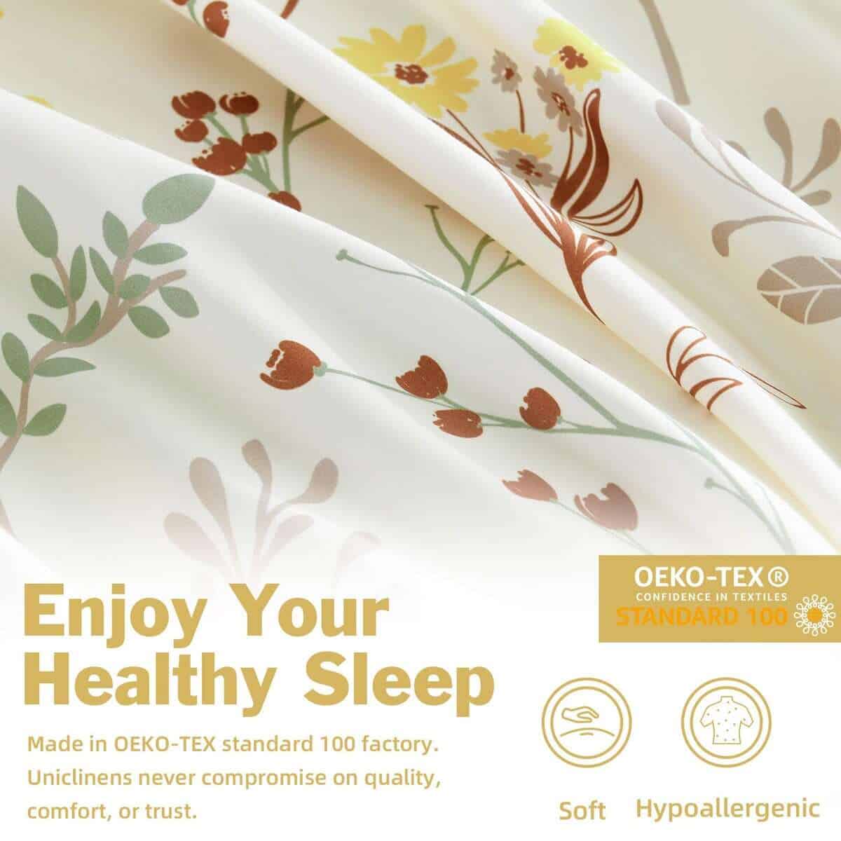 Juego de Funda de Edredón Floral EWlinens tamaño King - 3 - Imagen 4