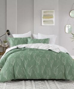 Juego de Funda Nórdica EWlinens Leaves King - 100% Algodón