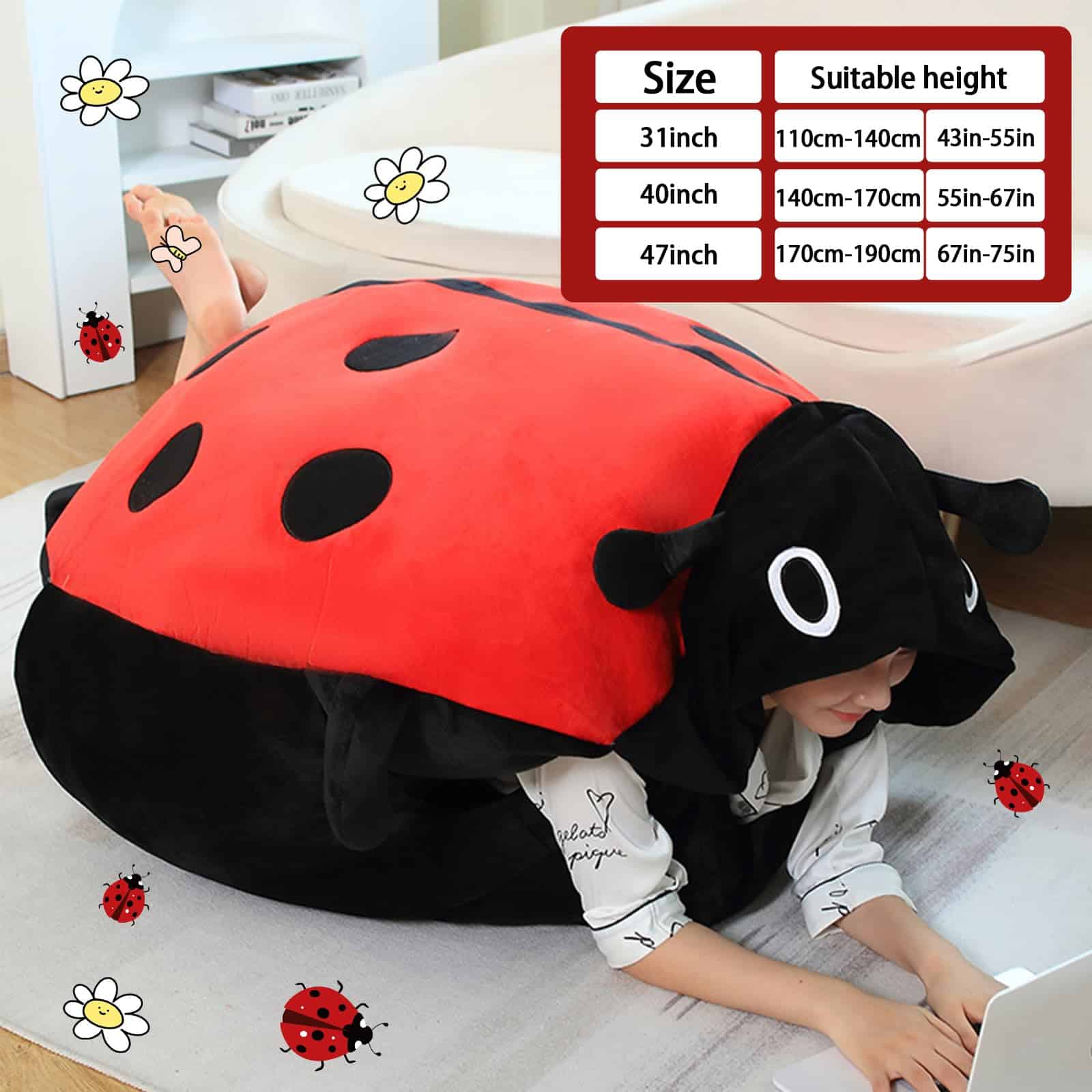 Almohada Usable Wearable Luvvybug Almohada de Peluche - Imagen 4