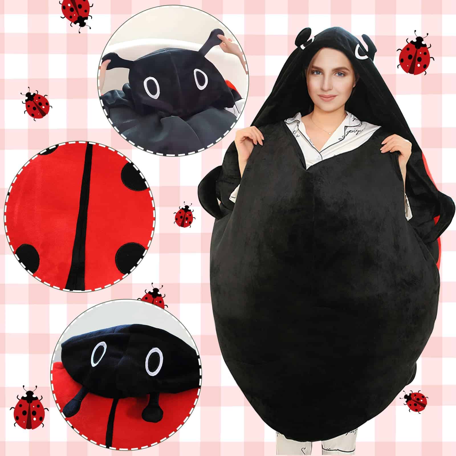 Almohada Usable Wearable Luvvybug Almohada de Peluche - Imagen 3