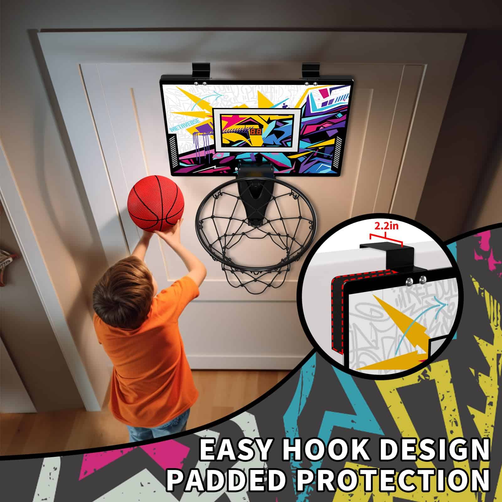 Tablero de Baloncesto Electrónico con Marcador, Aro de - Imagen 5