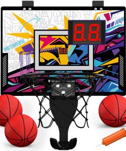 Tablero de Baloncesto Electrónico con Marcador, Aro de