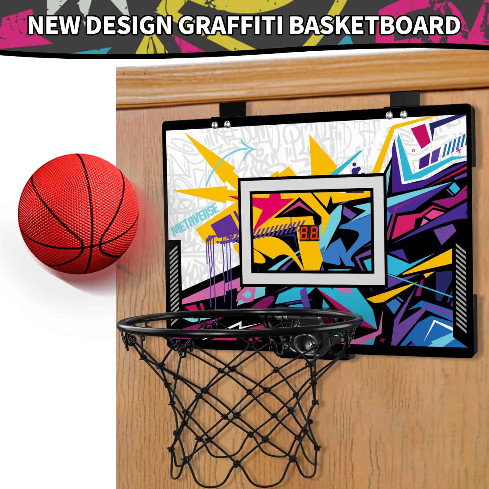 Tablero de Baloncesto Electrónico con Marcador, Aro de - Imagen 3