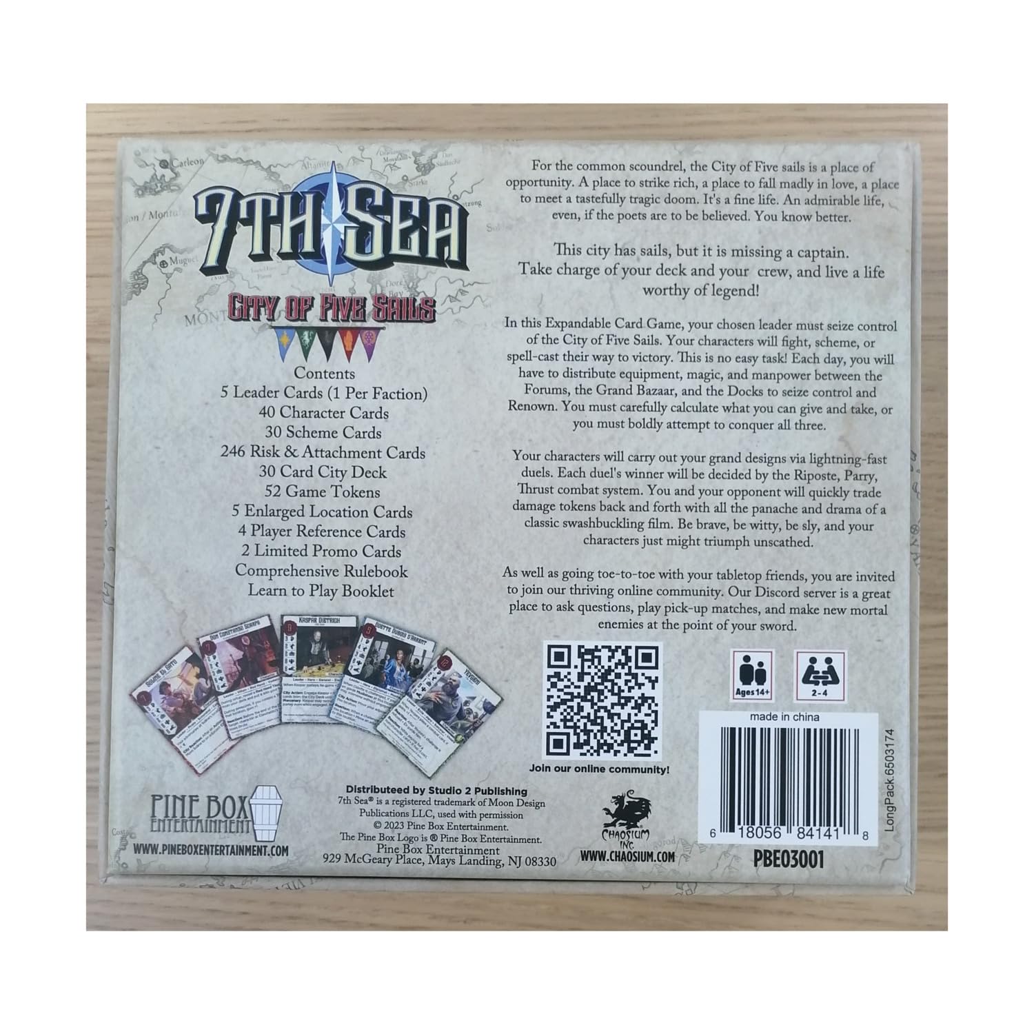 Pine Box Entertainment 7th Sea: City of Five Sails Core Set - Imagen 3